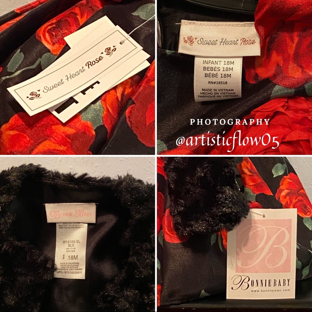 Be My Valentine Dress with Bonnie Baby Shrug - Picture 5 of 9